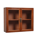 Livingandhome Desktop Rustic Wood 2 Door Storage Organizer, SC0216