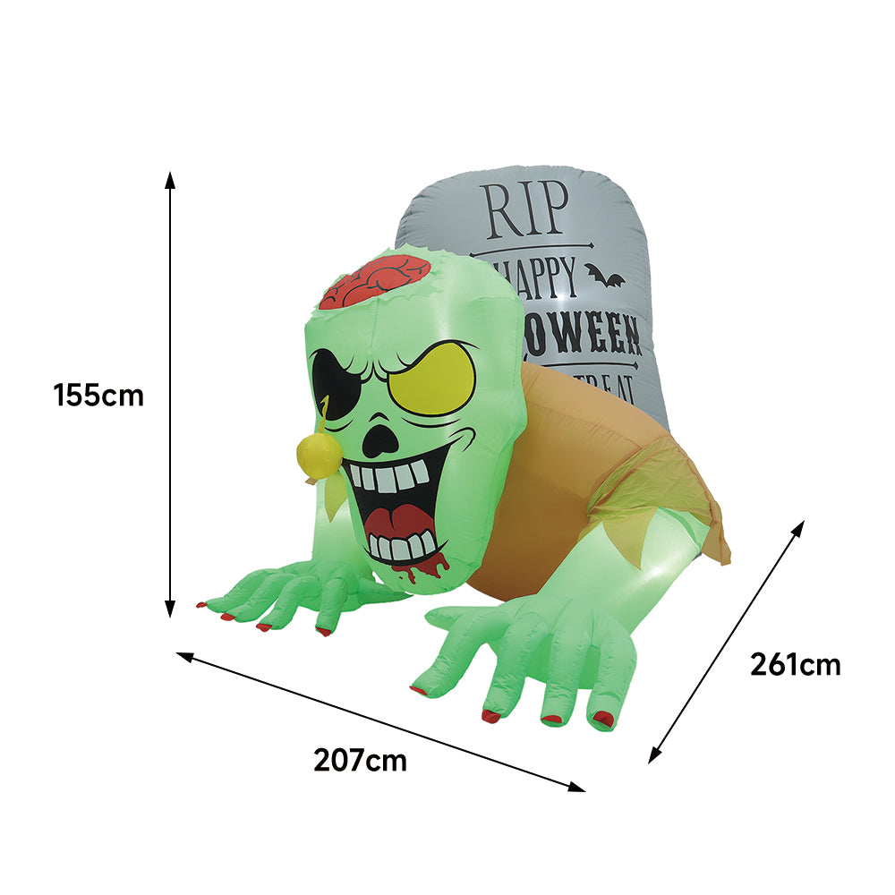 Livingandhome Zombie Tombstone Halloween Inflatable with Lights, SC148 ...