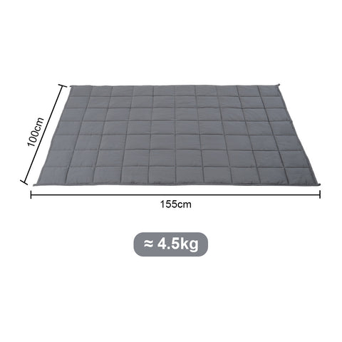 Lifeideas Grey Cotton Weighted Blanket, 100x155cm, 4.5kg, SC1972
