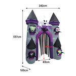Livingandhome Halloween Lighted Haunted Castle Arch Inflatable, SW0738