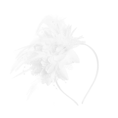 Feather Flower Fascinator Headband, CA290035 (Ver.2)