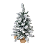 2FT/65CM Snow Flocked Mini Christmas Tree, IF070148