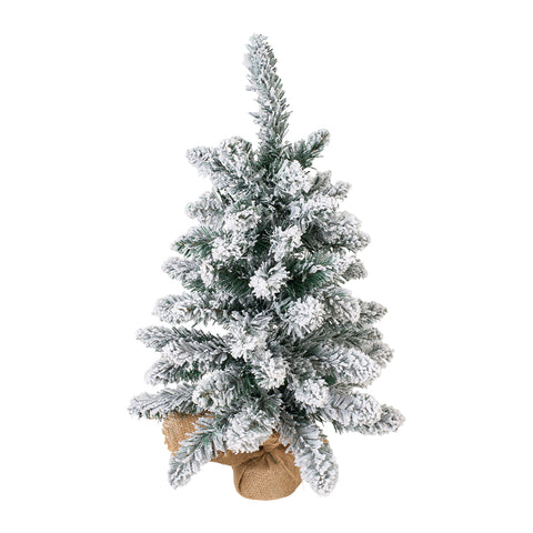 2FT/65CM Snow Flocked Mini Christmas Tree, IF070148