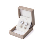 Floral Pearl Drop Earrings, CA290061 (Ver.2)