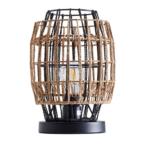 1-Light Hand-Braid Lampshade E14 Table Lamp, FI1134