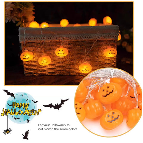 Livingandhome Halloween Pumpkin LED String Lights Battery Operated Decor, SW0322