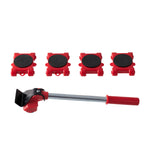 Rotes Möbel-Transportroller-Set aus ABS und Eisen, MH160083 (DE)