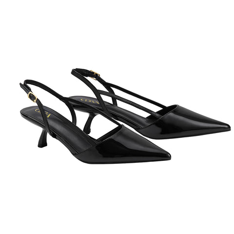 Kitten Heel Slingback Pointed Closed Toe Heels Pumps, CS300062 (Ver.2)