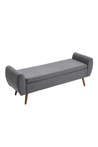 Livingandhome Linen Upholstered Storage Bench, FA0569