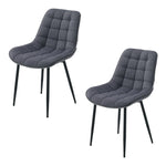 Livingandhome 2 Pcs Velvet Upholstered Dining Chairs with Metal Legs, FA0322
