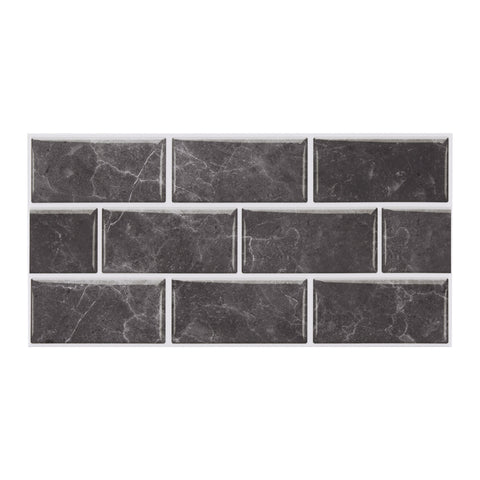 20Pcs Self-Adhesive Wall Tile Stickers with Marble Effect, HF070432