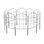 Livingandhome 10Pcs Arched Top Iron Garden Fence, WF0190