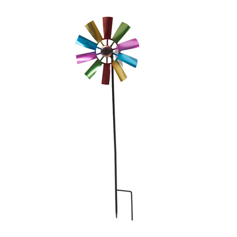 Outdoor Metal Wind Spinner Windmill Weathervane for Yard Garden Patio Decoration, GD200011