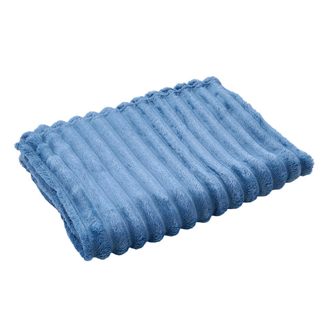 Reversible Fluffy Striped Throw Blanket, HT390262