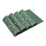 Livingandhome 10pcs Snowflake Christmas Kraft Wrapping Paper Green, SW0791