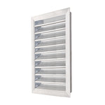 Weather Fixed Louvre Ventilation Grille Aluminium Finish with Mesh, JC0129