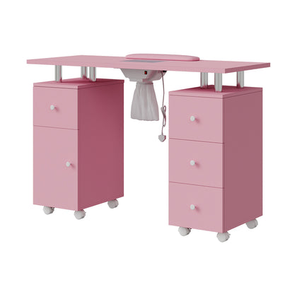 Professional Mobile Manicure Table with Built-in Dust Collector and Drawers, BN240049BN240050 (Ver.2)