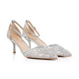 Elegant Pointed-Toe Heels with Adjustable Ankle Strap, CS300747