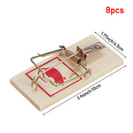 Set of 8 Wooden Mouse Traps, YZ0070