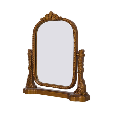 Gold Decorative Vanity Mirror with Stand, HF090009