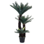 Livingandhome Artificial Triple Cycas Decorative Plant in Planter, PM0912