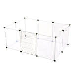 10 Panels Portable Clear Pet Playpen Fence with Door, CT0649