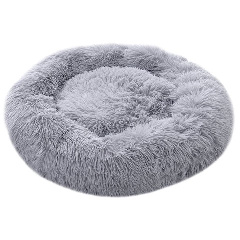 Livingandhome Calming Round Donut Plush Dog Cuddler Bed, SW0599