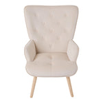Flannel Upholstered Tufted Lounge Chair, ZH1821