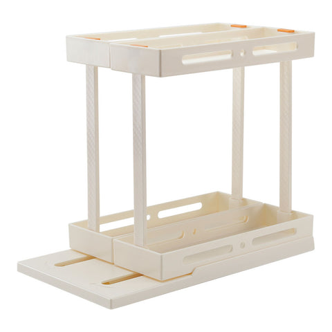 Lifeideas Multifunctional Rotating Storage Rack, 2 Tier Pull-out Storage Shelf, KT0019