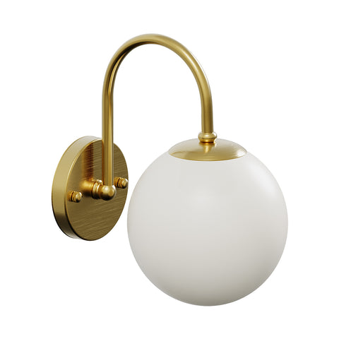 Modern Golden Wall Lamp with Glass Shade, LI530087