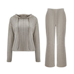 Ribbed Knitted Loungewear Set, CC060320
