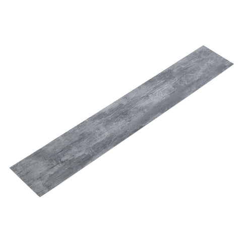Livingandhome PVC-Bodenbelag in Holzoptik im Rustikalen Stil – Dunkelgrau, 91,5x15,2 cm, 36 Stück [PVC-Bodenbelag Dunkelgrau 91,5/15,2 cm 36-tlg. in rustikaler Holzoptik], LG1398(DE)