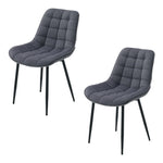 Livingandhome 2 Pcs Velvet Upholstered Dining Chairs with Metal Legs, ZH1532