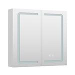 Double-Door Bathroom Mirror Cabinet with LED Lighting, FW240013