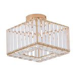 Semi Flush Mount Ceiling Light with Crystal Shade, LI210057