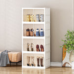 4-Tier Foldable Storage Cabinet Shoes Organizer with Doors, SW1002