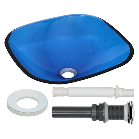 Tempered Glass Countertop Washbasin Vessel Sink, MB150050