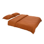 3Pcs Small Double Bedding Solid Duvet Cover with 2 Pillowcase Set, HT390421