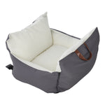 Lifeideas Plush Pet Car Seat Bed with Handle and Adjustable Strap, WF0144