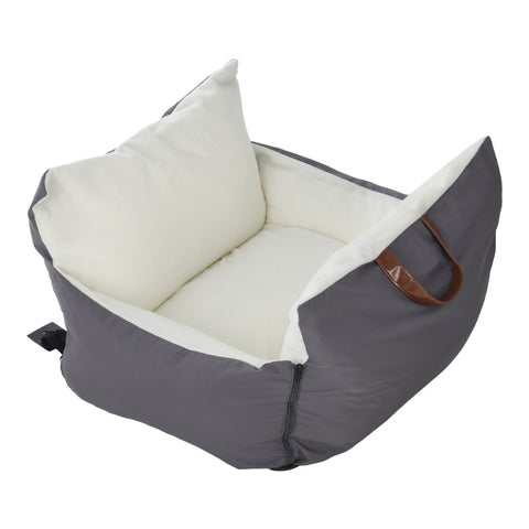 Lifeideas Plush Pet Car Seat Bed with Handle and Adjustable Strap, WF0144