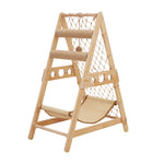 Wooden Cat Climbing Tower with Hammock Scratching Post, CT1070