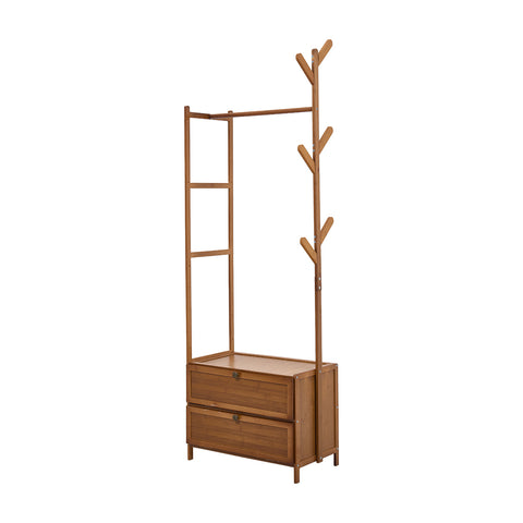 Multi-functional Wooden Coat Rack with Storage Cabinets, FB250002 (VER.2)