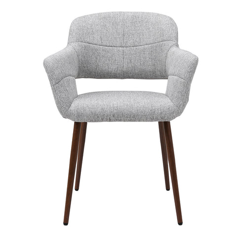 Livingandhome Set of 2 Linen Dinning Chair with Metal Legs, ZH1463