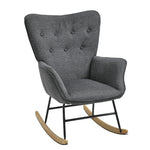 Livingandhome Linen Upholstered Rocking Chair, XY0355