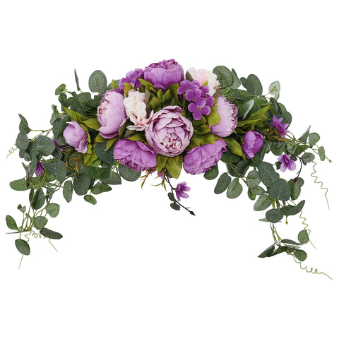 Artificial Peony Flower Swag Floral Wedding Door Hanging Decor, HF1076 (Ver.2)