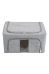 100L Metal Frame Fabric Storage Box with Windows, LY0111