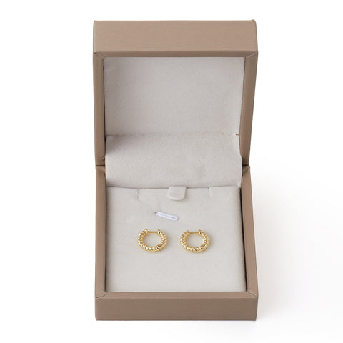 14K Gold-Plated Twist Hoop Earrings, CA290049