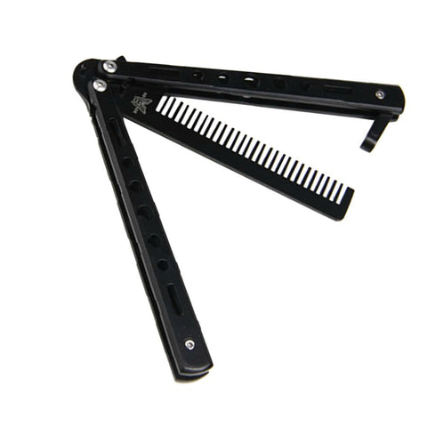 Black Butterfly Knife Trainer with Comb Design, HF0039