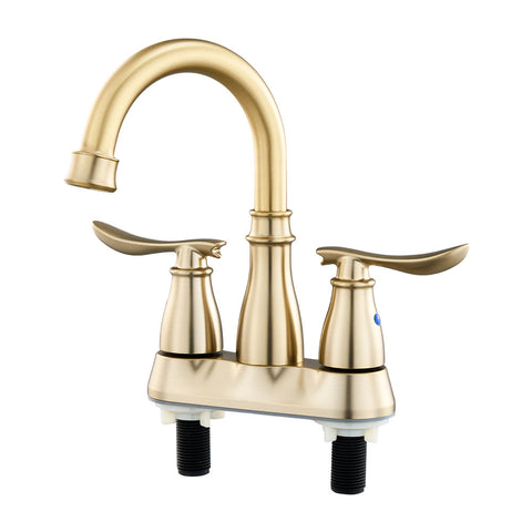 Double Handle Bathroom Sink Faucet with Drainer, MD170032