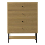 4-Tier Bedroom Chest Storage Cabinet with Bottom Shelf, ZH1651ZH1652